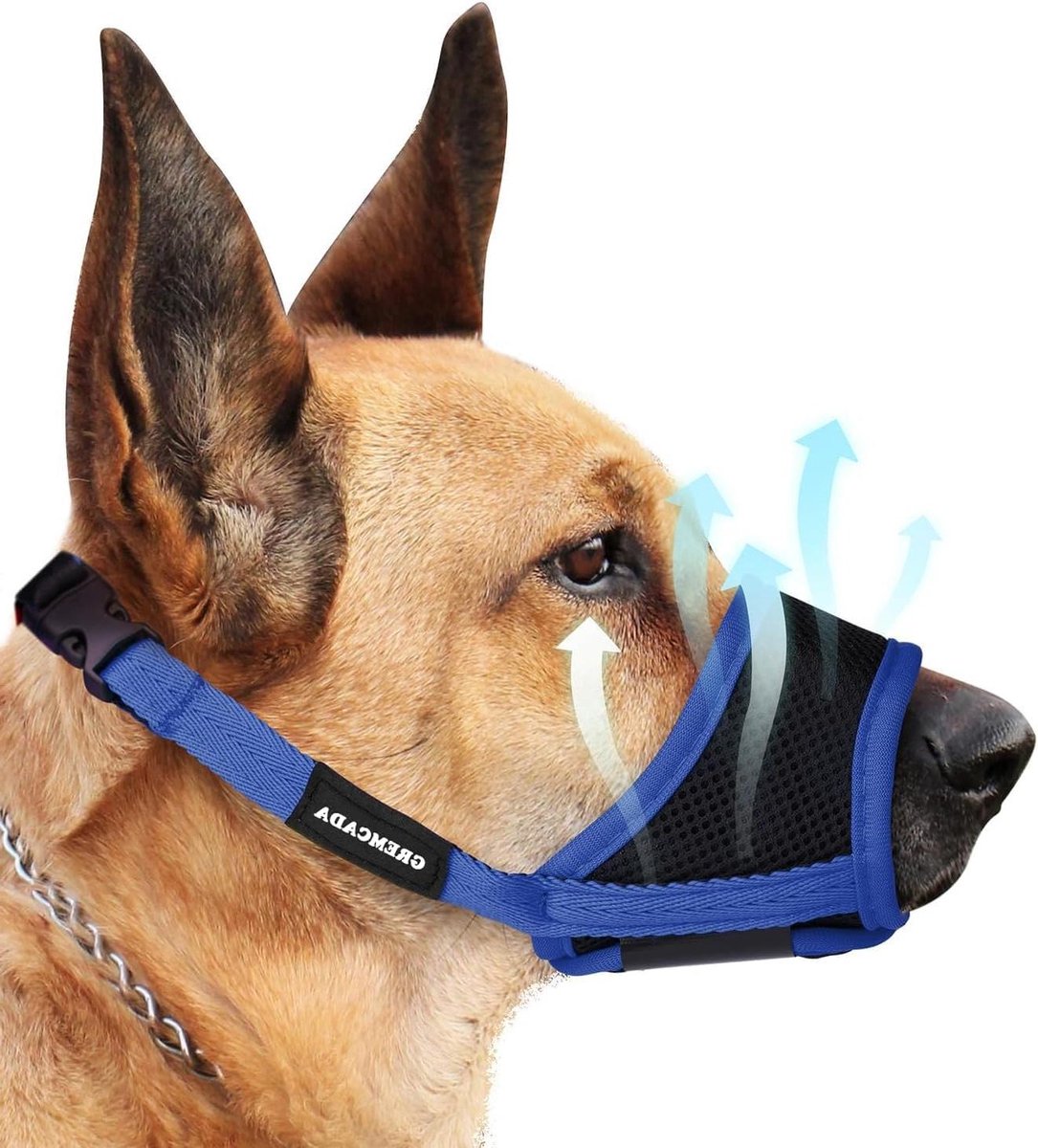 Hondenmuilkorf - Honden snuit - Veiligheid en training - Ademend en zacht materiaal - Verstelbaar - Blauw