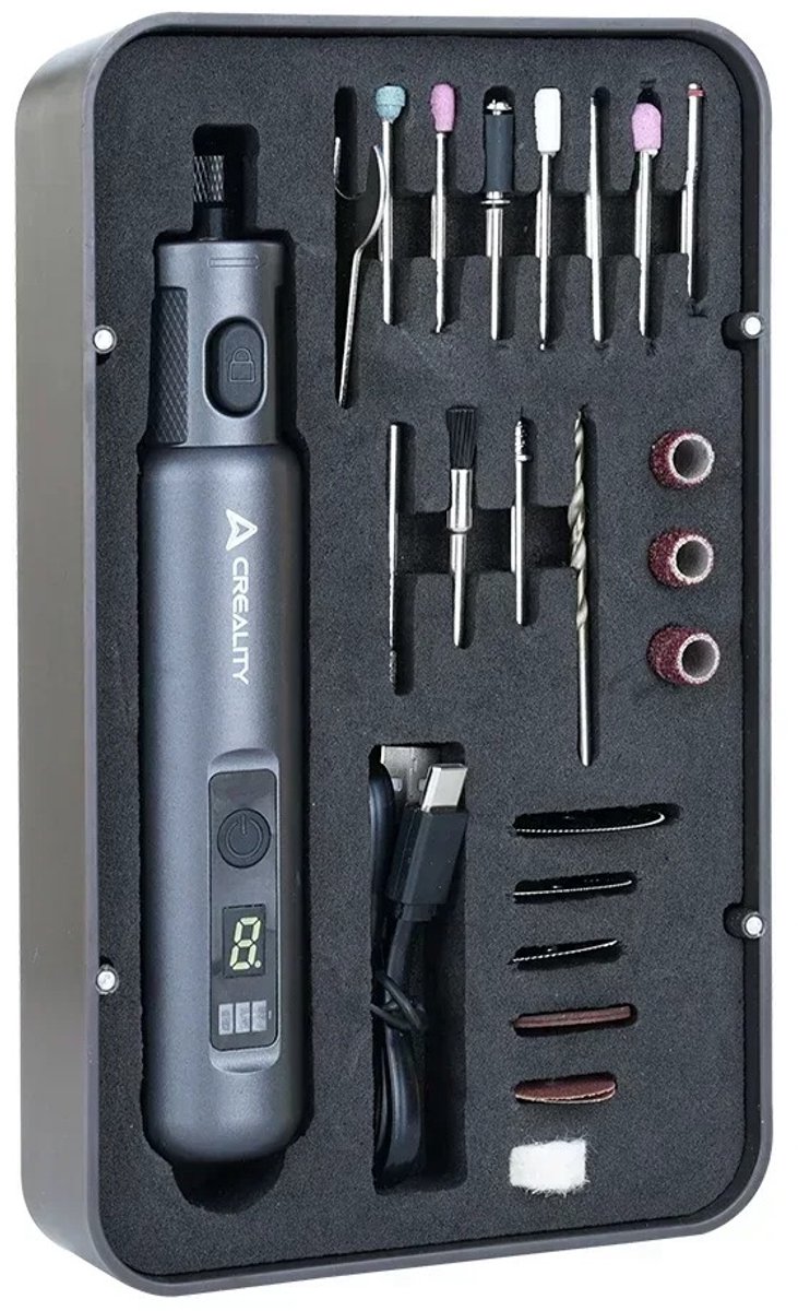 Emvae Draadloze Roterende Multitool - Rotary Tool Kit - 24 Accessoires - Met opbergcase - 6 Snelheden - 10000-18000 RPM