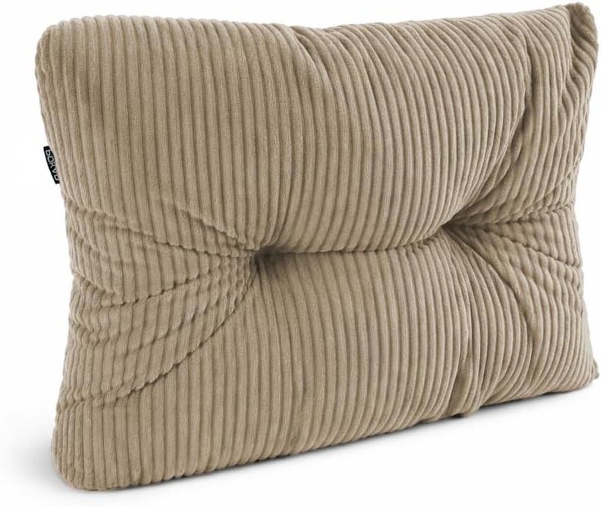 Palletkussen Zijkussen - Bankkussen Rugkussen - Lounge Zitten - Gewatteerd Ribstof Ontwerp - 60x40x12 cm - Beige