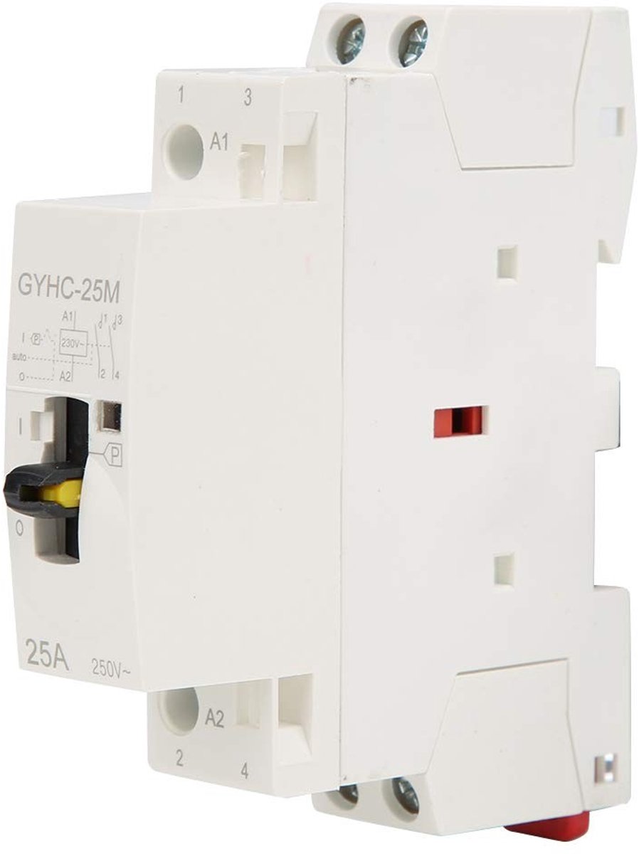 Allecto - Zerone 2P 25A 220V DIN Rail AC Schakelaar - Energiezuinig en Stil