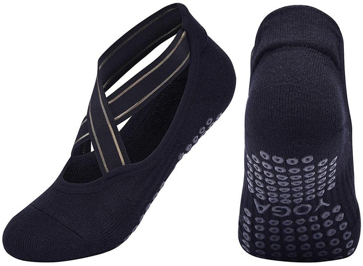 Allecto - Yoga Sokken - Antislip - Ademend Katoen - Voor Pilates - Ballet - Ideaal voor Thuisgebruik - 2 Stuks