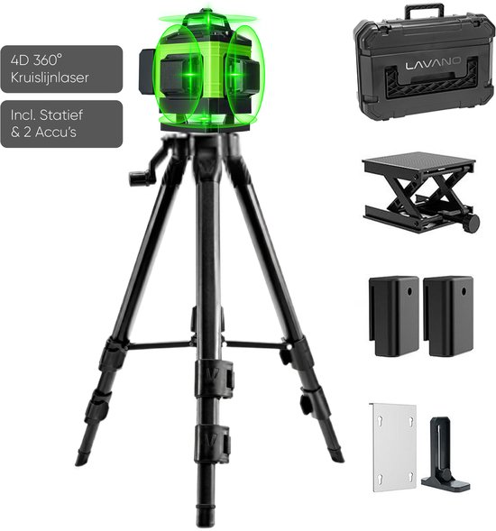 Lavano 4D Kruislijnlaser met Statief