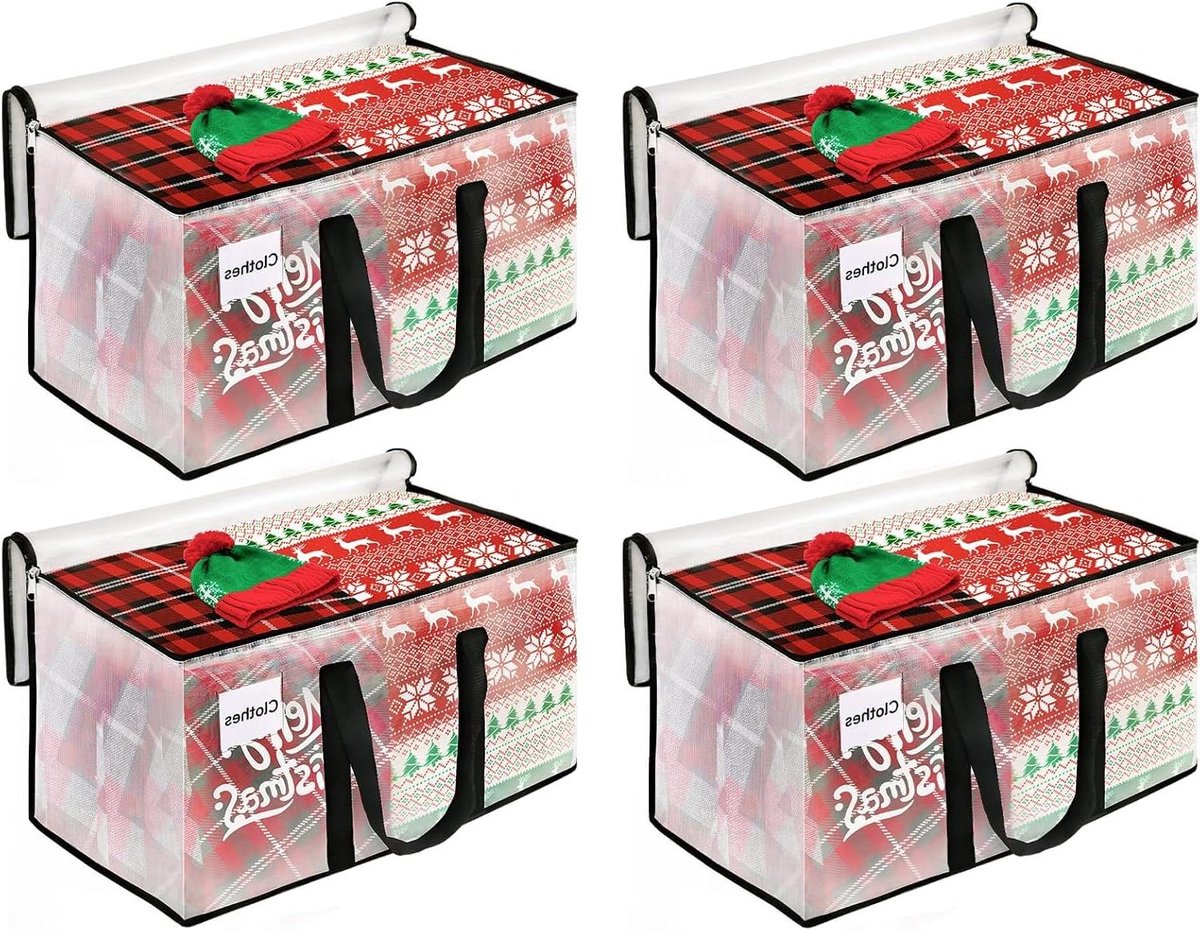 Verhuistassen - Opbergzakken - Spullen Opbergen - Ultra-stevige Constructie - 76L - Transparant