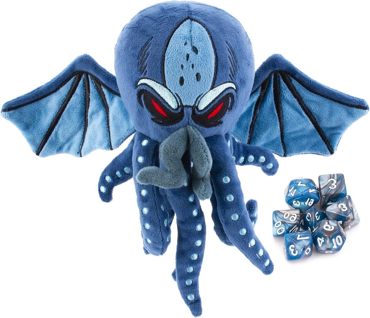 Dobbelsteun met Zeemonster - Dobbelstenenhouder RPG - Dobbelstenen opbergen - Uniek monsterdesign - 95 inch - Groen