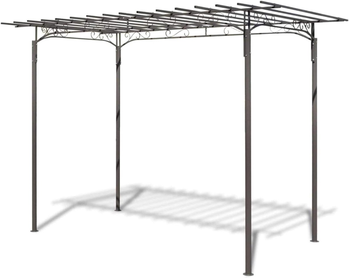 Rozenboog Tuin Prieel - Tuinboog Metaal - Planten Ondersteunen - Weerbestendig Staal - 215 cm Hoog - Bruin