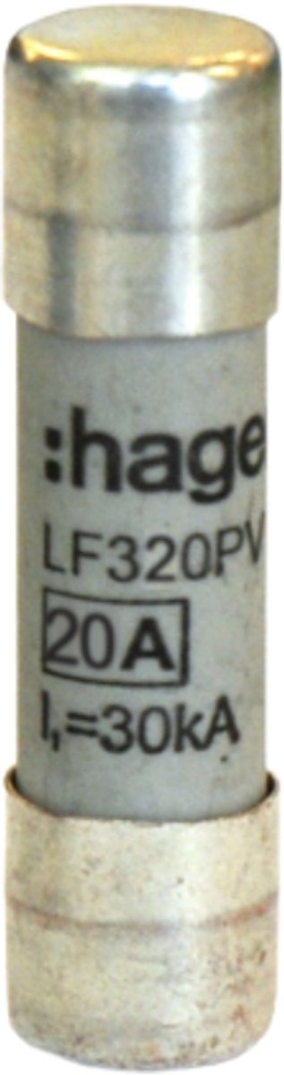 Hager Zekeringinzet voor fotovoltaïsche toepassingen 10x38mm 1000V DC 20A LF320PV