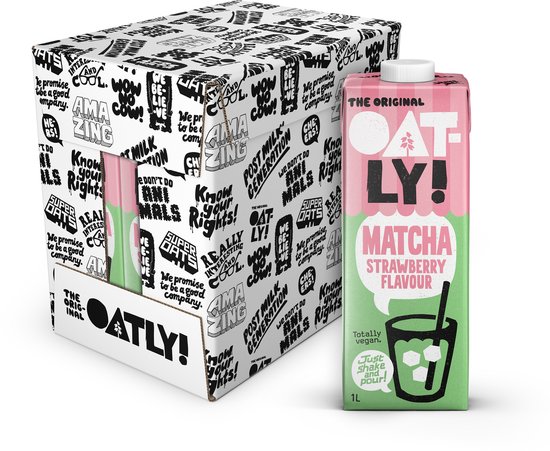 Oatly Haver Matcha Strawberry - 6 x 1L Voordeelverpakking