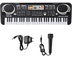 61 Keys Digitale Piano - Draagbaar Digitale Piano met Mini Microfoon voor Kinderen - Inclusief 6 Presentaties, Aanpasbare Ritmes en Volume - 54 * 17.5 * 5.5cm