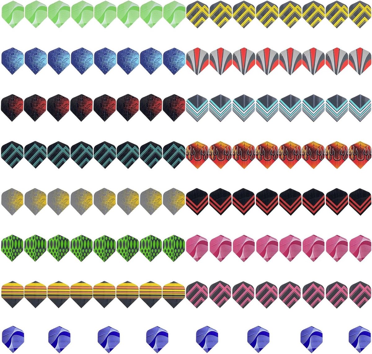 120 Stuks Duurzame Dart Flights van PET, Vervangende Vleugels voor Stalen en Zachte Darts, Darts Accessoires voor Verbeterde Precisie en Controle