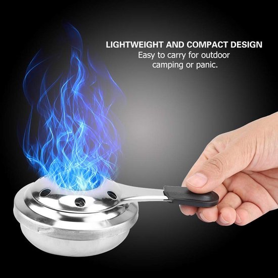 Jhubersproducts - Mini Alcohol Fornuis - Draagbare Brander - Roestvrij staal - Outdoor Koken - Camping Fornuis - Ideaal voor Buitenactiviteiten van Jhubersproducts — afbeelding 4