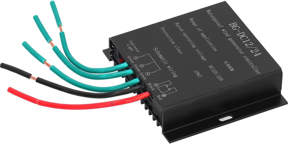 aladdien - Wind Generator Controller - Oplaadregelaar - Waterdichte Bescherming - Automatische Bediening - Omgekeerde Verbindingsbeveiliging - Gesch...