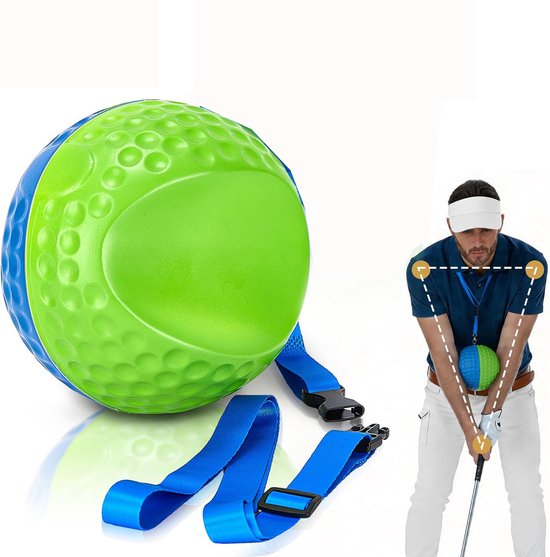 Golfswing Trainingshulp - Golftrainingsbal - Juiste Vliegmechanisme Trainen - Unieke Uitlijningsstaafkop - 37 x 16.5 x 19 cm - Groen — afbeelding 3