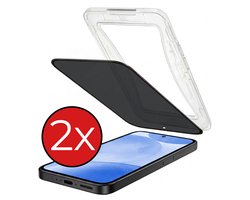 Privacy Screenprotector - 2 Stuks - Geschikt voor Samsung Galaxy S24 - Met Installatie Kit - Beschermglas - Anti-Spy - Flexibel Glas - Tempered Glass - Screen Protector