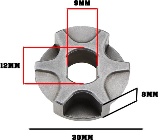 Allecto - Kettingzaag Tandwiel - 3/8 inch - Vervangingsonderdelen - 9mm - Staal - Voor Makita DUC254 DUC204 - 2 stuks — afbeelding 4