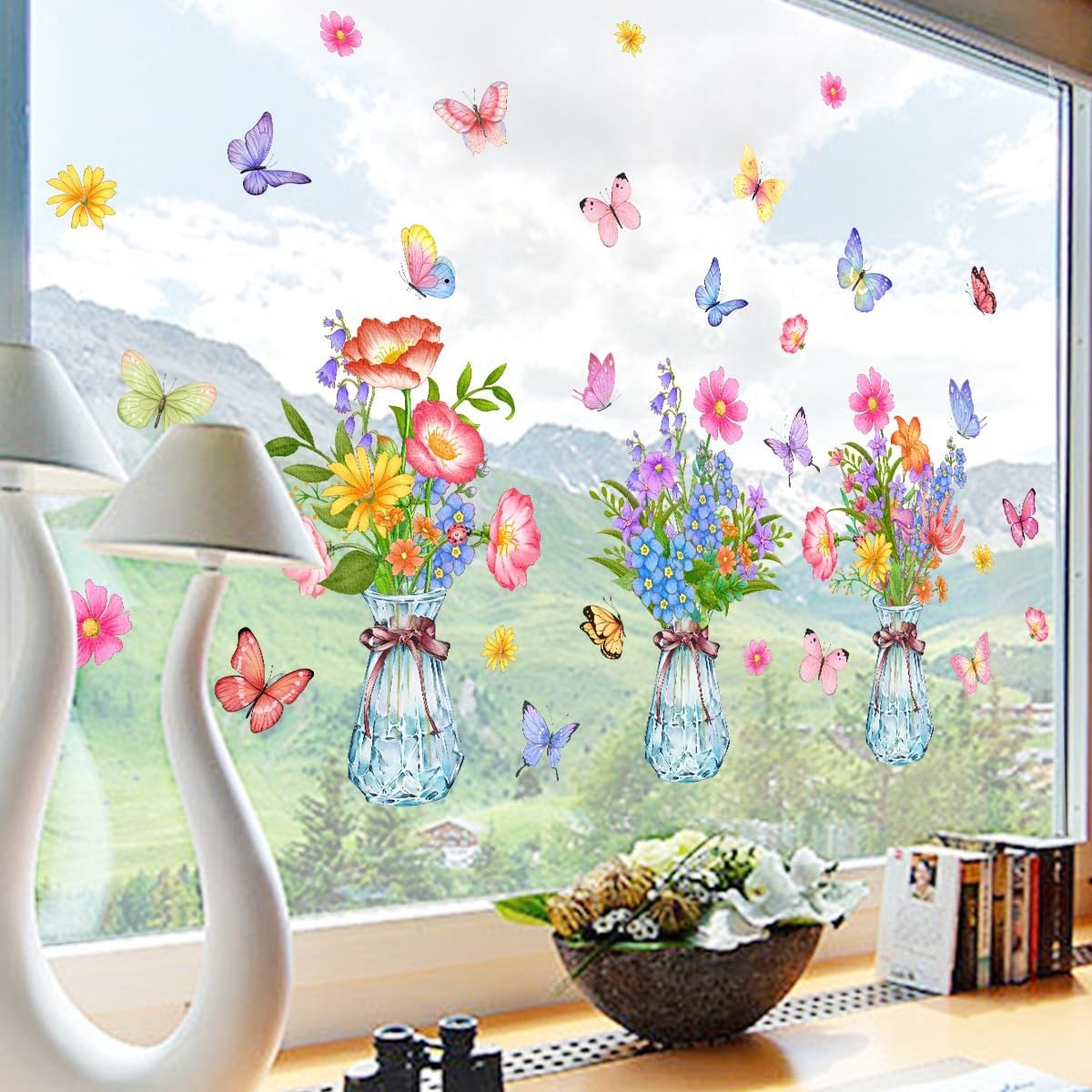 Dailygoody - Sticker Kinderkamer - 3D Effect Muursticker - Creatief en Veilig - Planeet en Plant - Kleurrijk en Speels - Geschikt voor Kinderen - Onre...