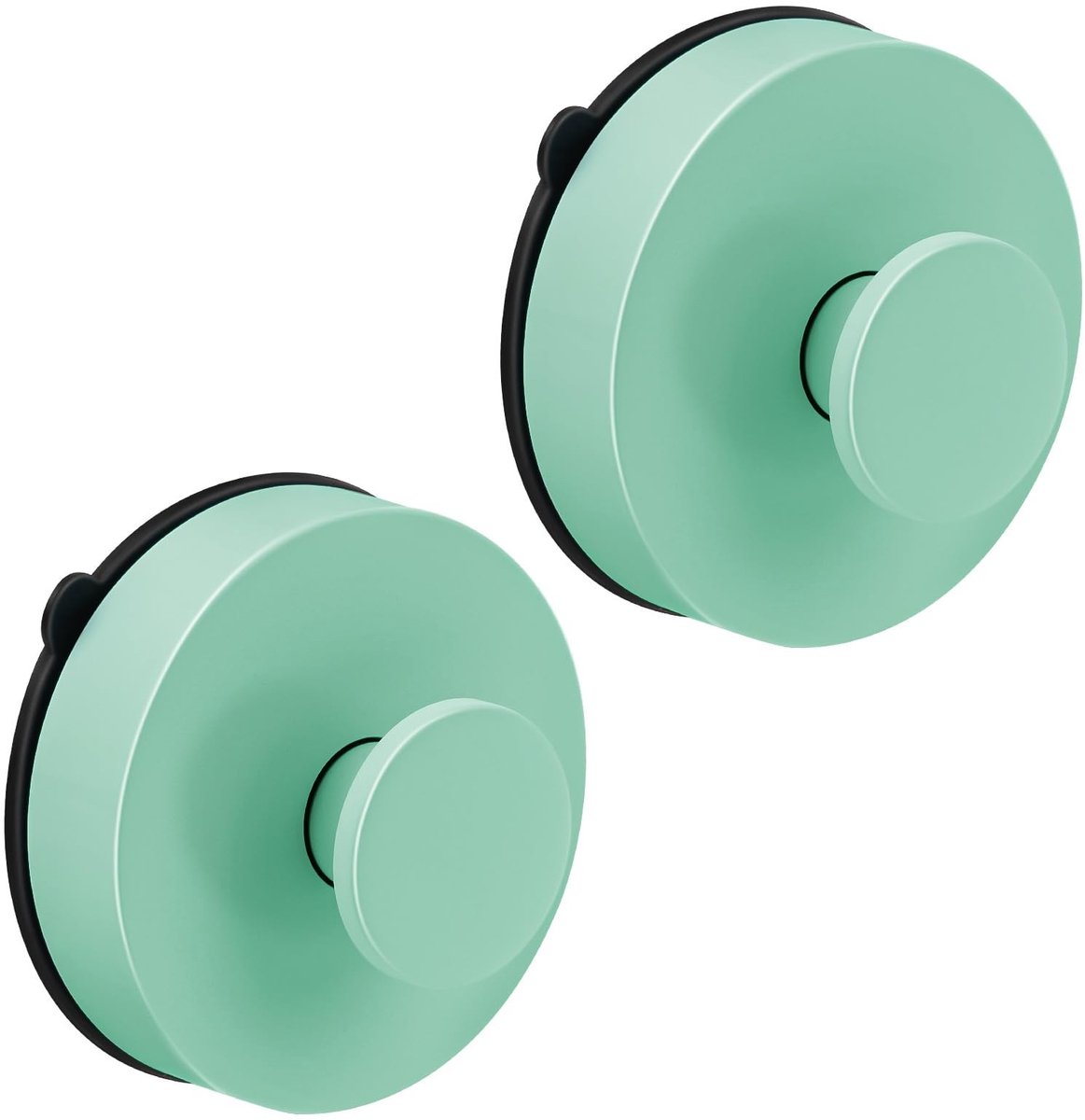 Dailygoody - Wandhaak - Handdoekhaken - Extra sterk - Groen - Zuignaphaken - Geschikt voor badkamer - 2 stuks