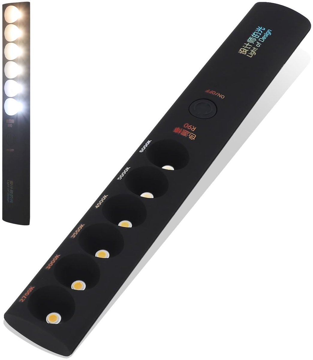 Dailygoody - Draagbare Kleurtemperatuurlamp - Fotografie-invullicht - Oplaadbaar en veelzijdig - 2700K‑6000K - Ideaal voor dagelijkse verlichting - Ge