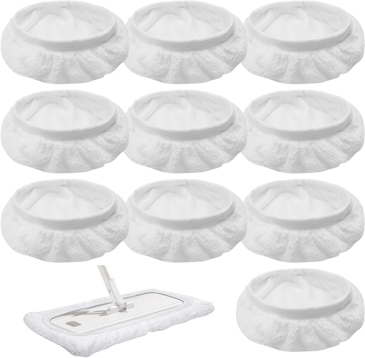 10 Stuks Universele Wasbare Stoomreiniger Pads, Geschikt voor Stoommop en Accessoires