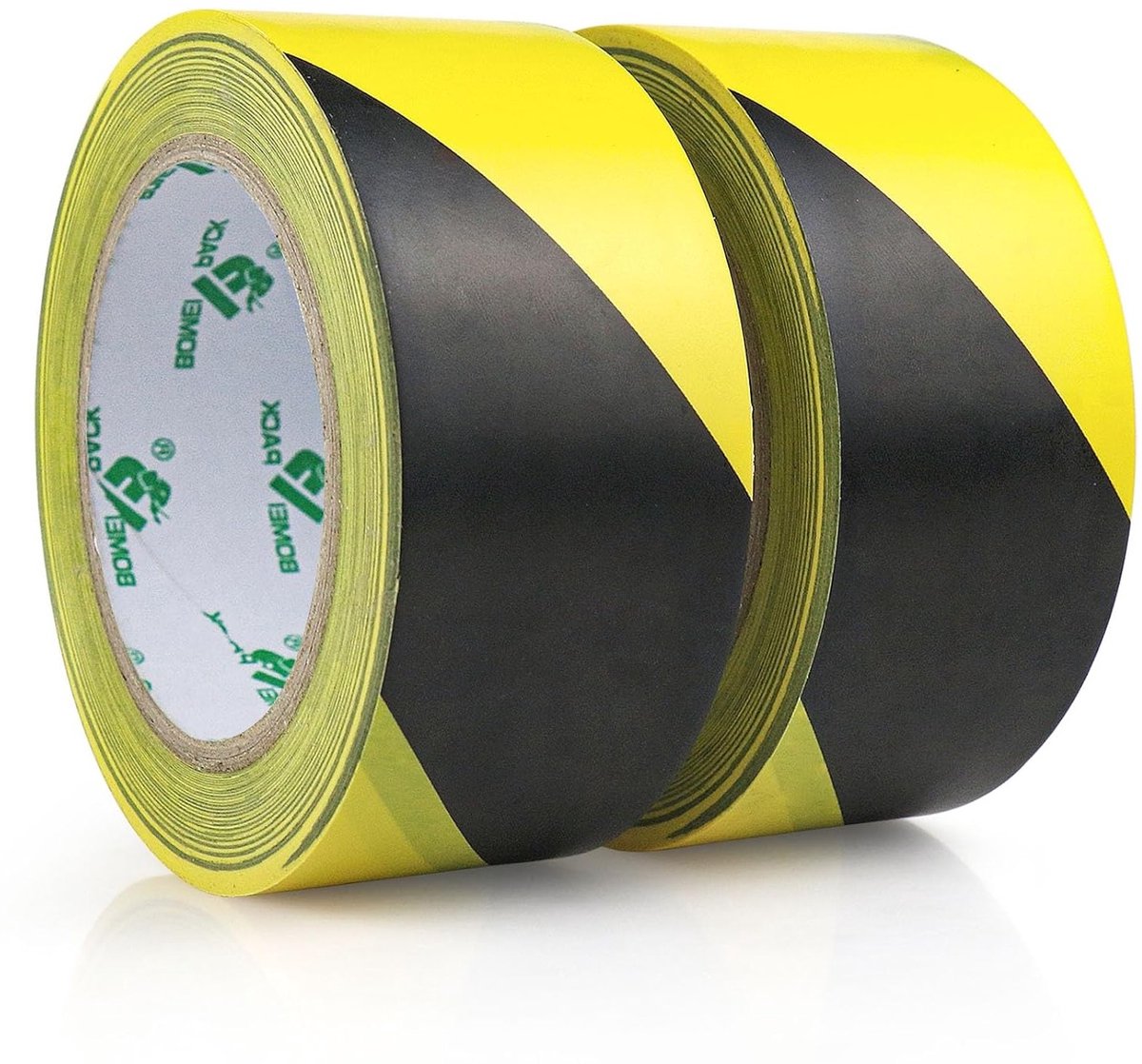 Veiligheidsmarkering Tape 50mm x 33m - Gele en Zwarte Plakband voor Gevaarlijke Gebieden, Adhesieve Waarschuwingsband en Sealing Tape
