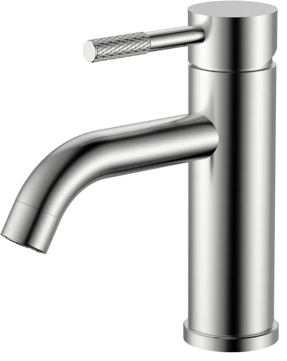 DutchLine - S-Grip Wastafelkraan – Geborsteld staal