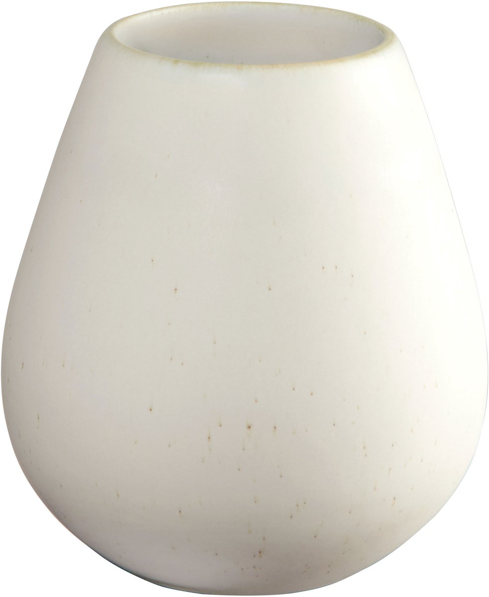 ASA Selection Ease vaas, tafelvaas, decoratieve vaas, bloemenvaas, aardewerk, Soft Shell, H 18 cm, 91033249 wit