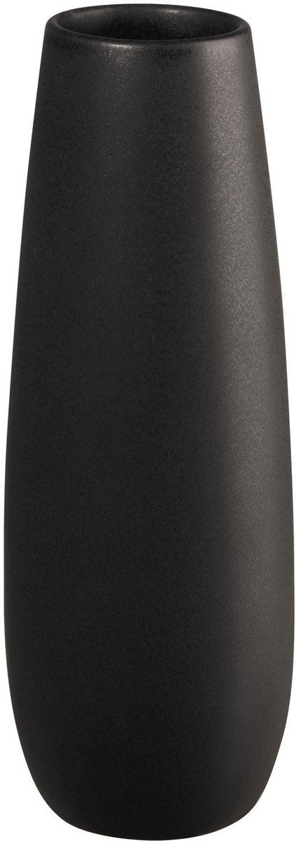 ASA Selection ease Vaas Black Iron, bloemenvaas, tafelvaas, decoratieve vaas, aardewerk, matzwart, H 25 cm, 91031174