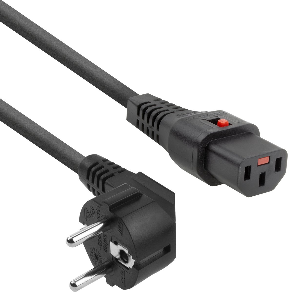 Aansluitkabel Schuko stekker en IEC C13 contrastekker 3M