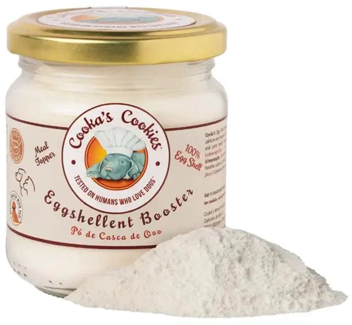 Cooka's Cookies Eggscellent (180gr) - maaltijdtopper van eierschalen - aanvulling voor BARF - voor honden