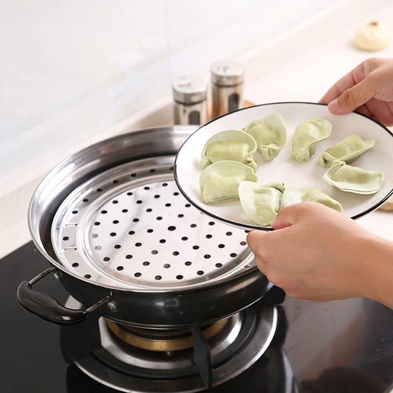 Stalen Stoomhouder Bakje voor Groenten, Kookaccessoires voor Pannen en Vleesbereiding, Ideaal voor Keuken en Koken — afbeelding 2