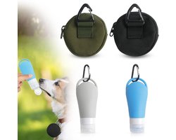 Honden traktatiezakken en silicone reisflessen voor nat hondenvoer - 2 stuks van 90 ml