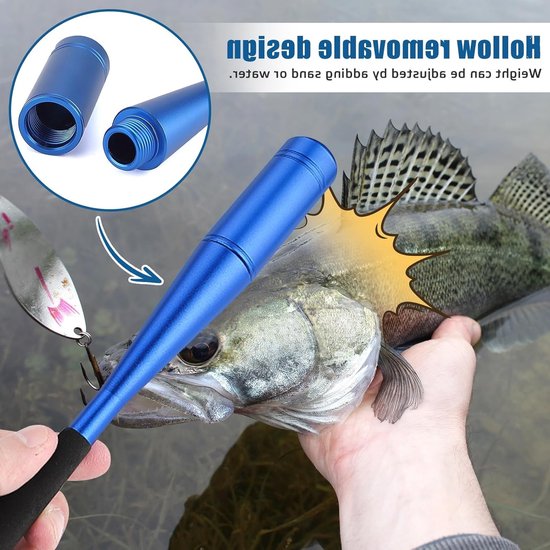 Vis Tang Haak Verwijderaar voor Snoek en Forel - Rvs, Blauw, Zilver, Zwart, Duurzaam en Handig Gebruik — afbeelding 3