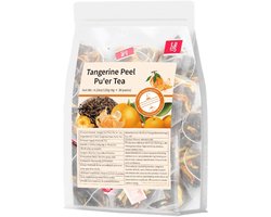 Premium Pu'er Thee met Gedroogde Mandarijnschil - 30 Individuele Porties - 120g - Traditionele Chinese Thee- Diepe Aardse Smaak & Citrus - Natuurlijke Melange - Authentiek Bozhou
