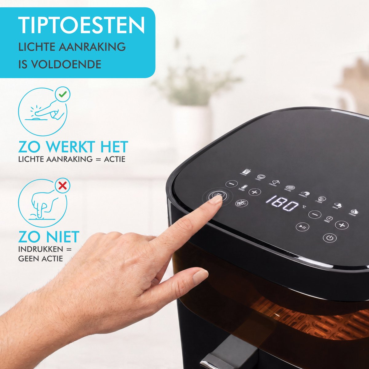 Wartmann WM-2312 Airfryer met Dubbele Lade 5,7 Liter - afbeelding 2