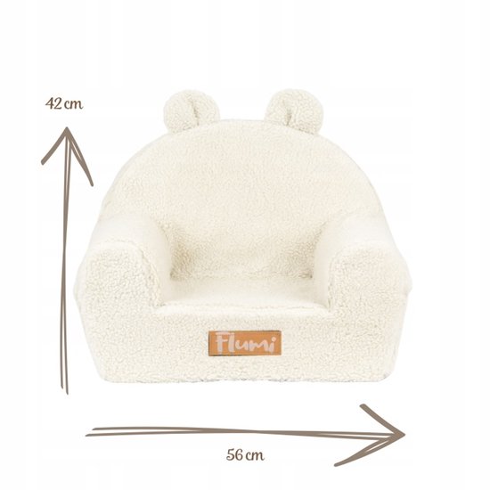 Flumi Kinderfauteuil - Teddy Lichtbeige van Merkloos — afbeelding 4