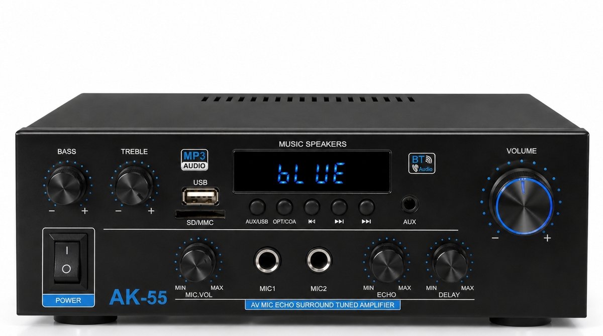 HIFI Bluetooth Power Amplifier | 900W | Digitale Versterker | Stereo Surround | Mediaspeler | Karaoke