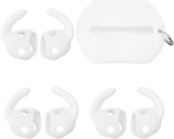 Allecto - Oorhaken - Anti-slip - Siliconen hoezen - Extra zakje - Accessoires - Compatibel met hoofdtelefoon - Wit 3 paar oorhaken anti-slip oor siliconen hoezen met extra siliconen zakje oortelefoon accessoires compatibel met Studio Buds 2021, wit.