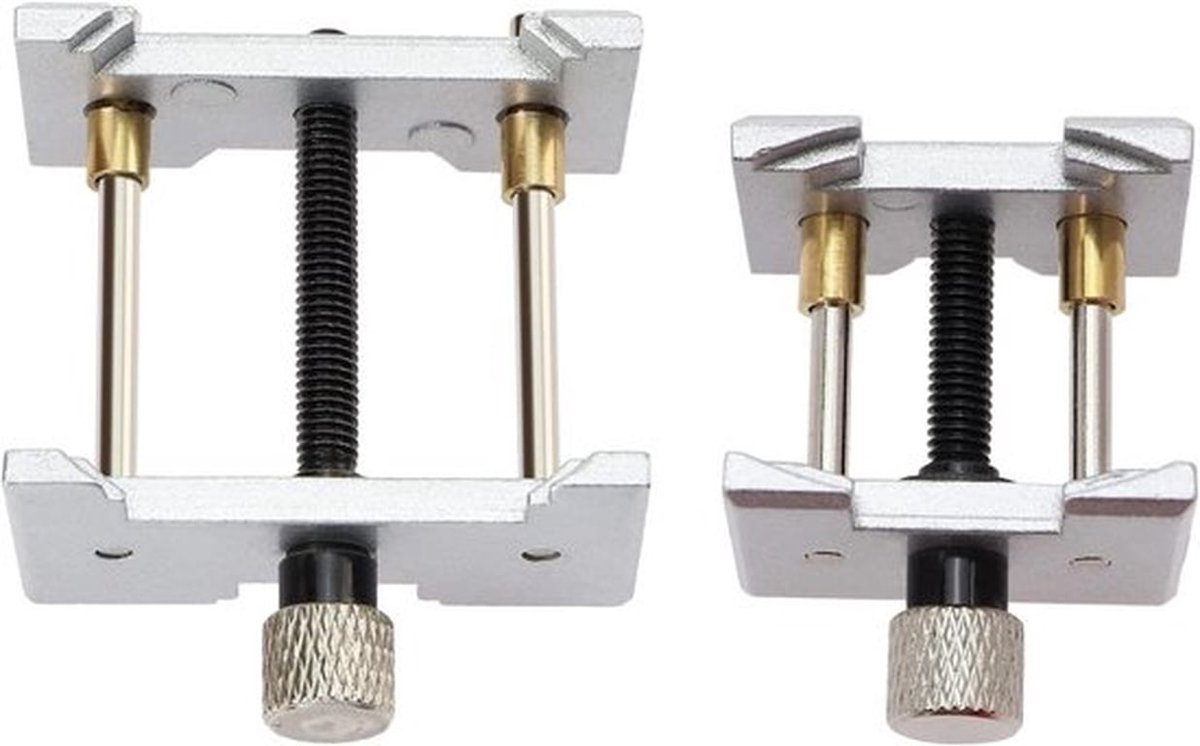 Horloge Beweging Houder - Horlogemaker Klem - Verstelbare Horloge Case - Multifunctionele Reparatie Tool - Reparatie Demonteren Aanpassen Fix - Geschikt voor Horloges - 2 STKS - 2 Maten