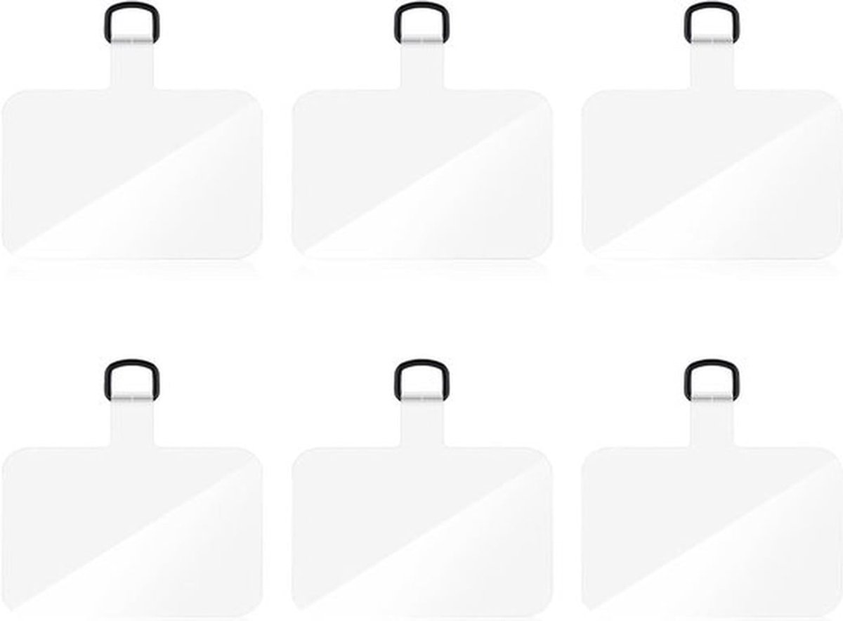 - Telefoonkoordlipjes - TPU - Anti-Verlies - Transparant - Universeel - Compatibel met iPhone Android - 6 Stuks Telefoonkoordlipjes, TPU Anti-Verlies Universele Telefoonkoordpatch Compatibel met iPhone Android en Andere Smartphones (Transparant)