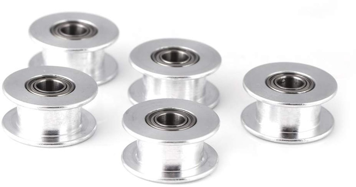 Dailygoody - Timing Belt Pulley - Aluminium - Hoogwaardige kwaliteit - 2GT 6mm/10mm - Perfect voor 3D printers - Set van 5 stuks