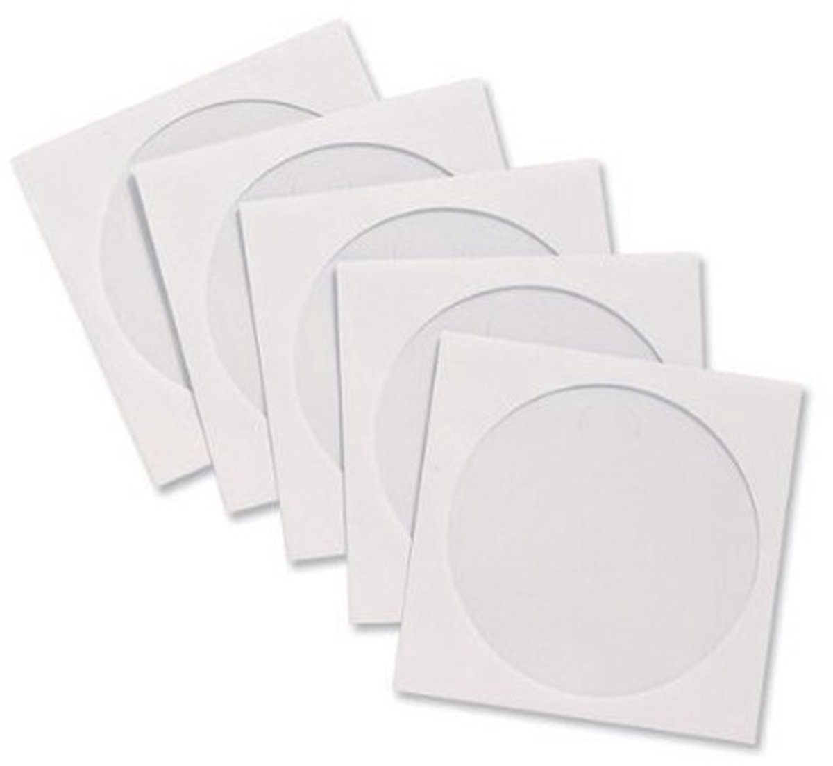 Houders met venster voor CD DVD BluRay papier wit 25 stuks