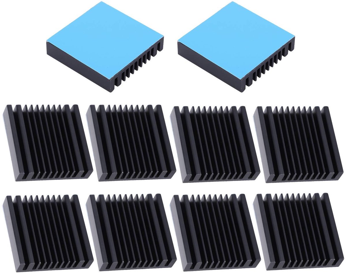 Dailygoody - Heatsink Kit - Thermische Geleiding - Aluminium Koelvin - Zwart - Voor CPU en Transistor - 10 stuks 40mm