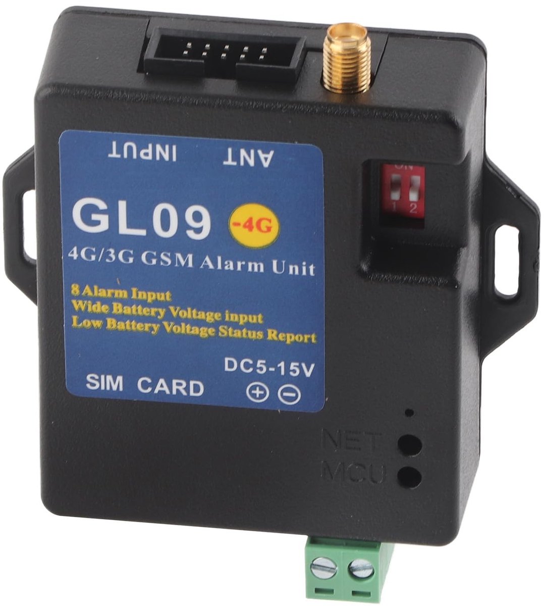GSM GL09 Alarmsysteem 4G 3G 8-kanaals waarschuwingsmodule laag verbruik magazijnbeveiliging huis EU .
