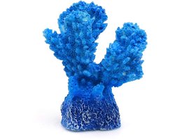 Dailygoody - Hars Mini Plant Betta Aquarium Vissenkom - Natuurlijke Decoratie - Blauw - Aquarium Ornament - Levensecht Design - Geschikt voor Thuisde