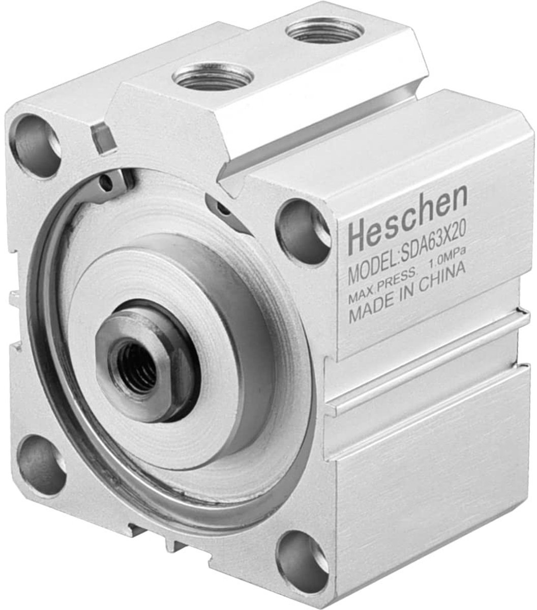 Dailygoody - Pneumatische Luchtcilinder - Compact en Lichtgewicht - Aluminium - Boring 63mm - Slag 20mm - Duurzaam en Betrouwbaar - Geschikt voor
