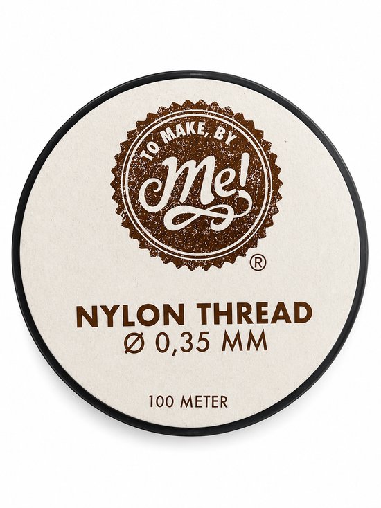 Wikkel met bruine tekst 'Nylon Thread Ø 0,35 MM 100 METER'.