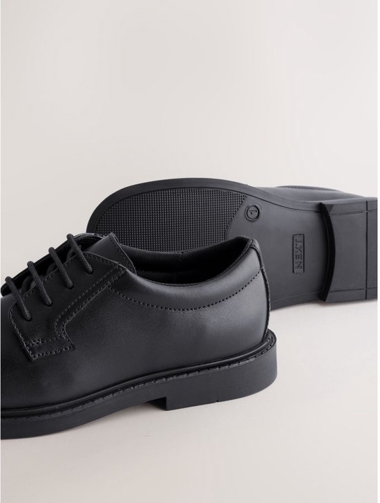 Next - Jongens - Leren veterschoenen voor school - Zwart