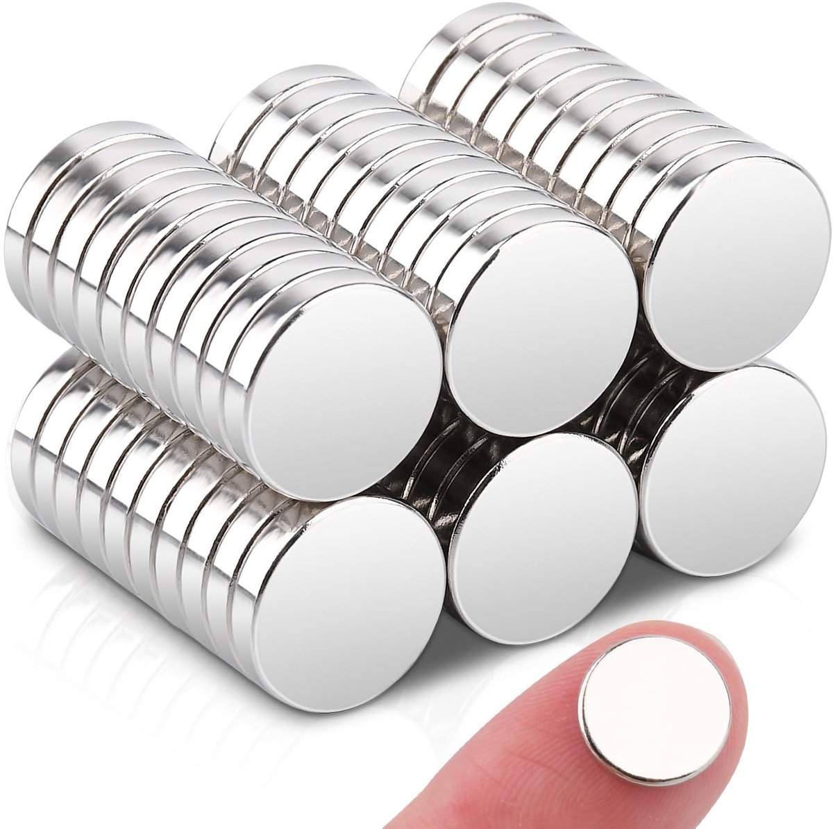 Dailygoody - Neodymium magneten - Sterke mini-magneten - Extra sterk - Zilver - Magneetbord - Koelkast - Whiteboard