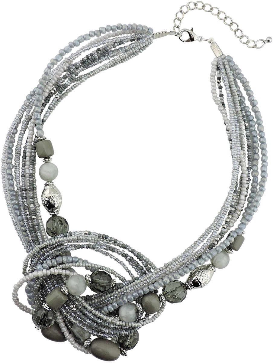 Dailygoody - Meerlagige Kraag Ketting - Opvallende Acryl Kralen - Perfect voor Vrouwen - Elegante Styling - Uniek Design - Voor elke gelegenheid - Ges...