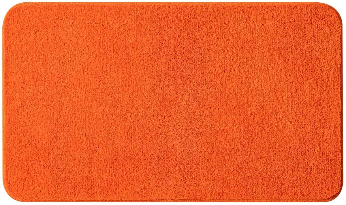 Dailygoody - Badmat - Douchemat - Anti-slip - Oranje - Absorberend - Vloerlaken voor Badkamer, Woonkamer en Slaapkamer - 50x80 cm