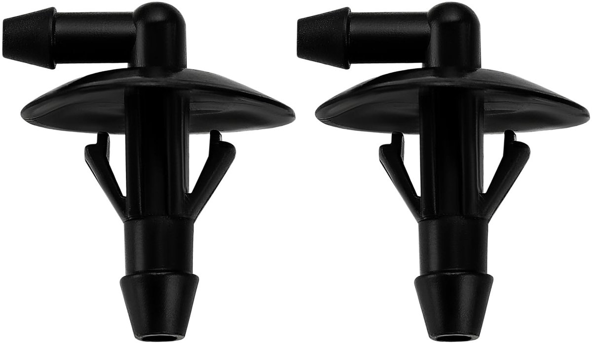 Dailygoody - Voorruitsproeiers Nozzle Vervanging - Ruitensproeiersproeier - Kunststof - Zwart - Compatibel met Mercedes Sprinter 1995-2016 - 2 stuks